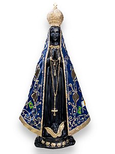Imagem Nossa Senhora Aparecida Italiana Resina Nobre 20cm