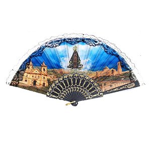 Leque Nossa Senhora Aparecida Azul