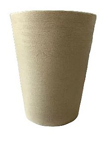 Vaso Polietileno Redondo Cone - Areia | 40 x 32 cm - Planta Delivery