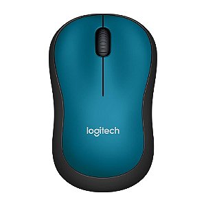 Mouse Logitech M185 Sem Fio Design Ambidestro Receptor Nano Azul