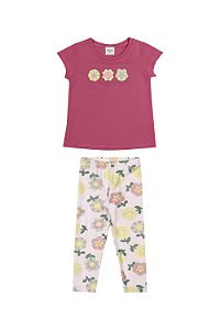 CONJUNTO BLUSINHA E LEGGING FLOWERS