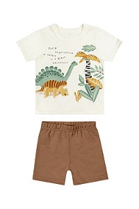 CONJUNTO CAMISETA E BERMUDA DINO BABY