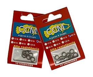 Argola Split Ring CCM Fishing 60lb 10un