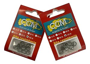Argola Split Ring Com Trava CCM Fishing 130lb 10un