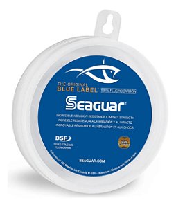 Linha Seaguar Fluorocarbono Leader Blue Label 25lb 0,435mm