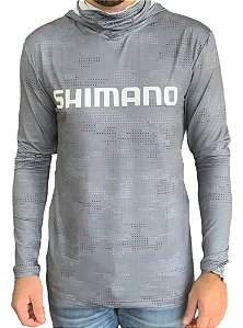 Camiseta Shimano Capuz e Buff Manga Longa FPS 50+