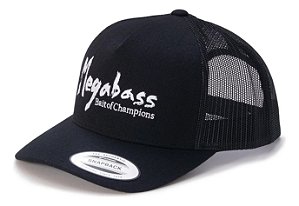 Boné Megabass Brush Trucker Preto/Branco