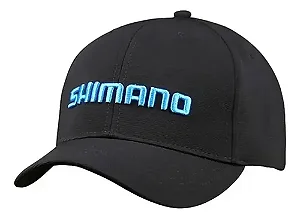 Bone Shimano Preto Logo Azul Ciano