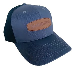 Bone Shimano Cinza/Preto Logo Marrom