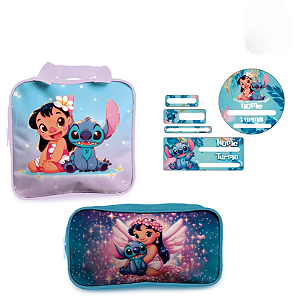 Kit Material Escolar - Stitch - Personalizado - Nave - Dando vida aos ...