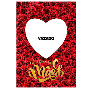Painel Decorativo interativo vazado Dia das Mães Vermelho rosas ...