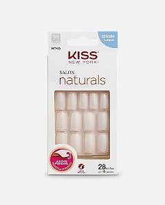 Unha Postiça Salon Naturals Quadrado Médio - Kiss New York