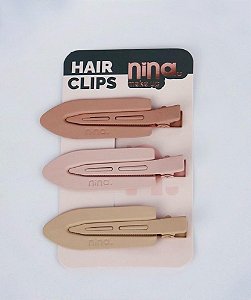 Hair Clips Nina Makeup - Kit 3 unidades