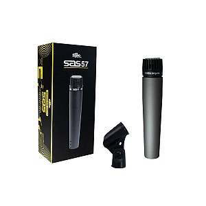 MICROFONE COM FIO PADRAO CARDIODE MOD SAS57