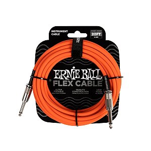 CABO GUITARRA P10 6,09 M LARANJA FLEX P06421 ERNIE BALL