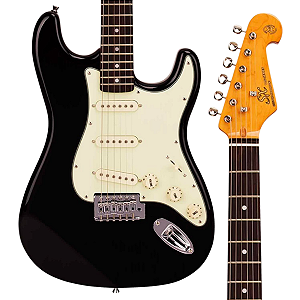 GUITARRA STRATO C/ BAG VINTAGE PLUS PRETA SST 62 BK SX