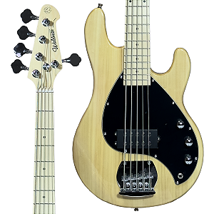 BAIXO ELETRICO WALDMAN MB-105 NAT NATURAL 5 CORDAS HUMBUCKER