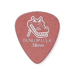 KIT 6 PALHETAS DUNLOP GATOR GRIP GUITARRA VIOLÃO 0,58MM