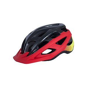 CAPACETE DE CICLISMO ASW BIKE FUN TAM P/M VERMELHO PRETO