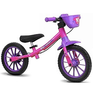 BICICLETA BALANCE NATHOR BIKE ROSA/ROXO