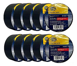 Fita Isolante Pvc Kit 10 Unidades 19mm X 20m - Hella