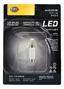 Lâmpada Led Torpedo 36mm 6418 12v 5000k - Hella