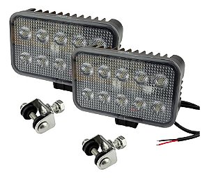 Par De Farol Auxiliar Led Quadrado Hella 1400 Curto Alcance