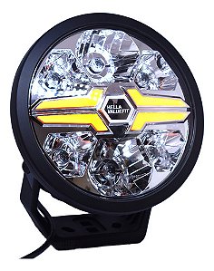 Farol 7 Pol (18cm) Original Hella Black Blade Drl Branco/âmbar