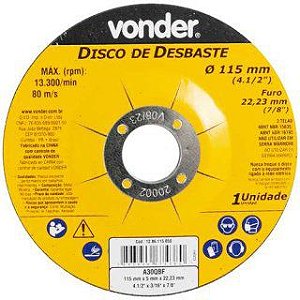 DISCO DESBASTE 115X5,0X22,23 DBV VONDER