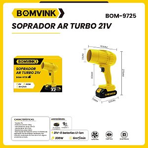 SOPRADOR MOD PISTOLA BTERIA 21V BOM-9725