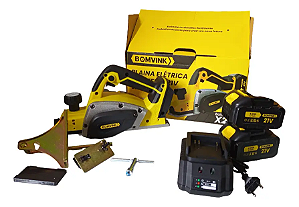 Plaina Elétrica A Bateria 21v Profissional BOM-9730