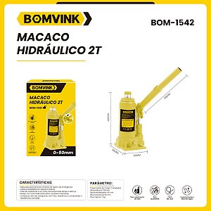 MACACO HIDRAULICO, MANUAL - MAXIMO 2T BOM-1542