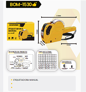 ETIQUETADORA MANUAL DE PRECOS BOM-1530