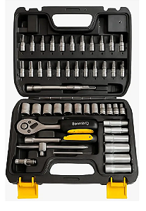 JOGO DE CHAVES COM SOQUETES (53 PECAS) BOM-3913