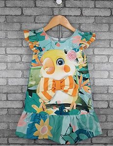 VESTIDO INFANTIL MENINA PAPAGAIO DE LAÇO - CAPILÉ