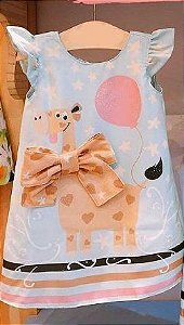 VESTIDO INFANTIL GIRAFA DE LAÇO - CAPILÉ