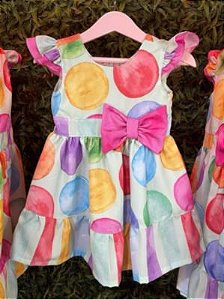 VESTIDO INFANTIL MENINA POA COLORIDA - CAPILÉ