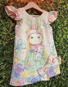 VESTIDO INFANTIL MENINA COELHA - CAPILÉ