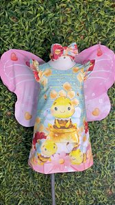 VESTIDO INFANTIL MENINA ABELHA DE ASAS - CAPILÉ