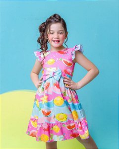 VESTIDO INFANTIL MENINA FRUTAS - CAPILÉ