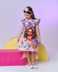 VESTIDO SEREIA DE CALDA COLORIDA, A CALDA É FLEXIVEL E REMOVÍVEL