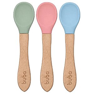 Colher Silicone E Bambu Buba