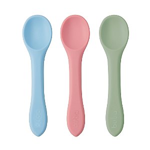 Colher Silicone Super Macia Introdução Alimentar Bebê Buba