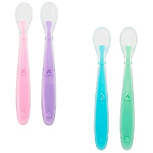Kit 2 Colheres em Silicone Macio Introdução Alimentar Buba