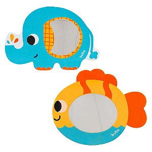 Kit Espelhinho Hora do Banho Brinquedo Bebê e Criança Buba