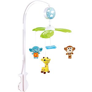 Móbile Animaizinhos Giratório Com Canção De Ninar Bebê Buba
