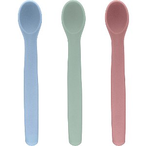 Colher Flexível Silicone Infantil Introcução Alimentar Buba