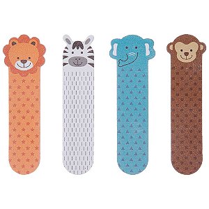 Kit 4 Lixas De Unha Para Bebê Selva Infantil Buba