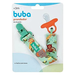 Prendedor De Chupeta Em Fita Safari Verde Buba - 10669