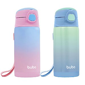 Copo Térmico Parede Dupla Com Canudo Buba - 15932 15933